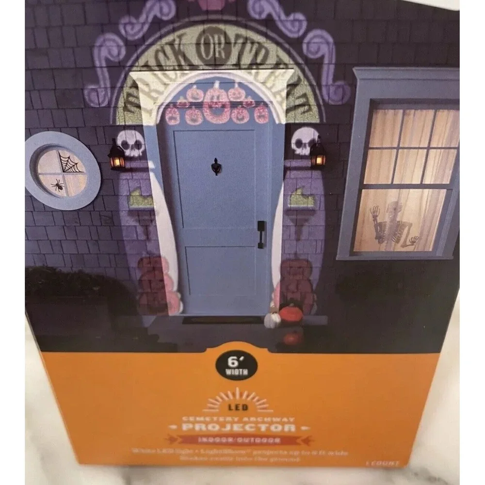 ⚡️Hyde & Eek Trick or‎ Treat LED Light Archway Door 6ft Halloween Decoration